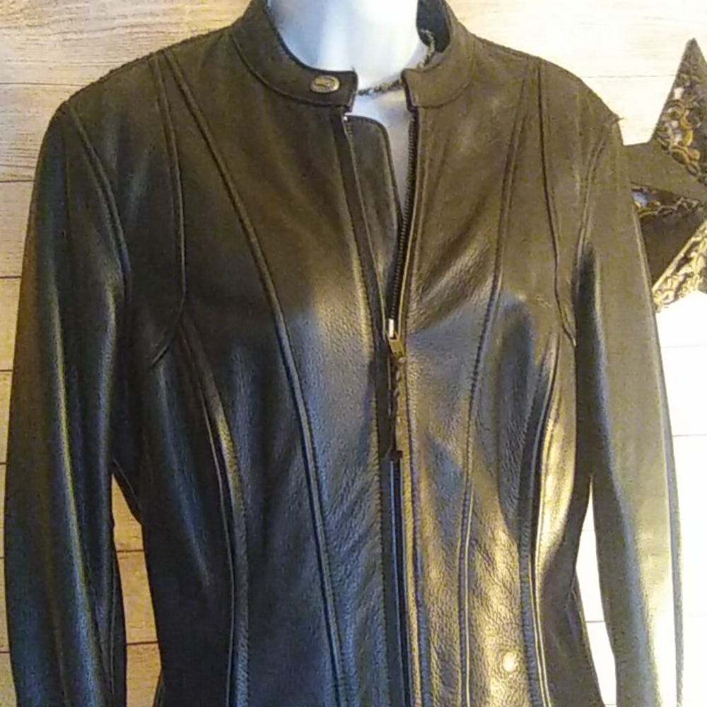 SOLD-Harley Davidson Leather Coat - Picture 5 of 15